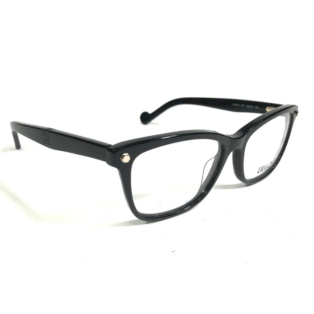 Liu Jo LJ2616 001 Eyeglasses Frames Polished Black Cat Eye Full Rim 52-16-135